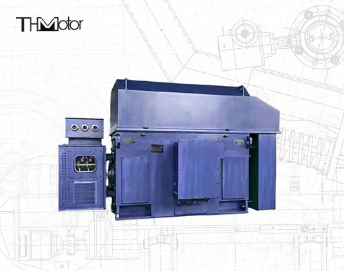 800KW 375 دورة في الدقيقة محرك كهربائي ثلاثي الأطوار محرك دوار ذو جرح عالي الجهد YRKK 900KW